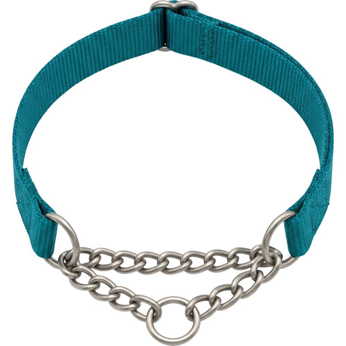 Okly Chain-Limited Pet Collar 36-50 cm Teal Stainless Steel - Product view